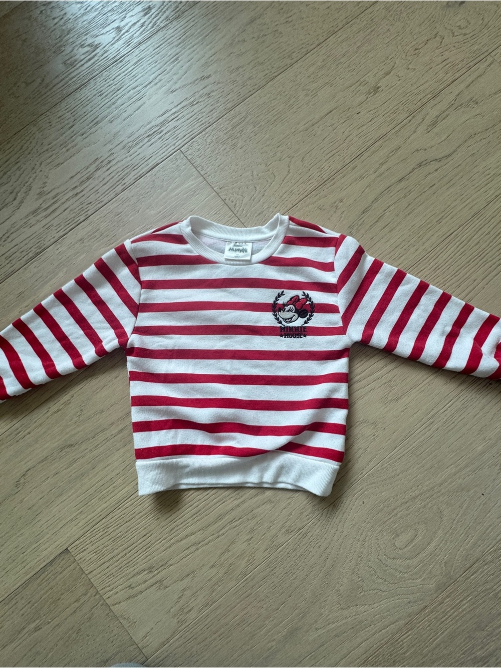 Kids Red & White Striped Crewneck Sweatshirt
